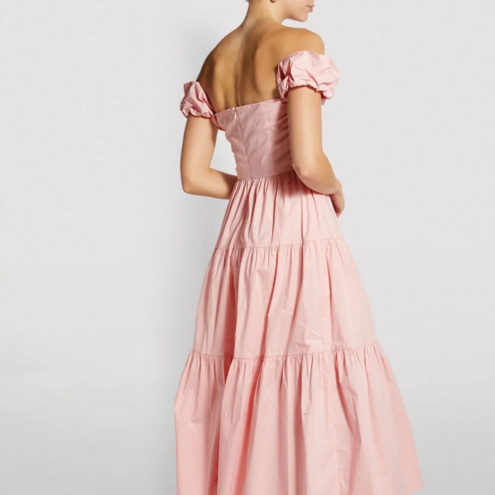 Staud dress pink midi dress - Picture 2 of 4